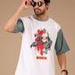 White Premium Fabric Oversized Printed T Shirt For Men