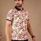 Multicolor Premium Fabric Regular Printed Polo T Shirt For Men