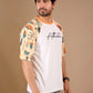 White Premium Fabric Oversized Printed T Shirt For Men