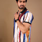 Multicolor Premium Fabric Regular Printed Polo T Shirt For Men
