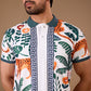 Multicolor Premium Fabric Regular Printed Polo T Shirt For Men