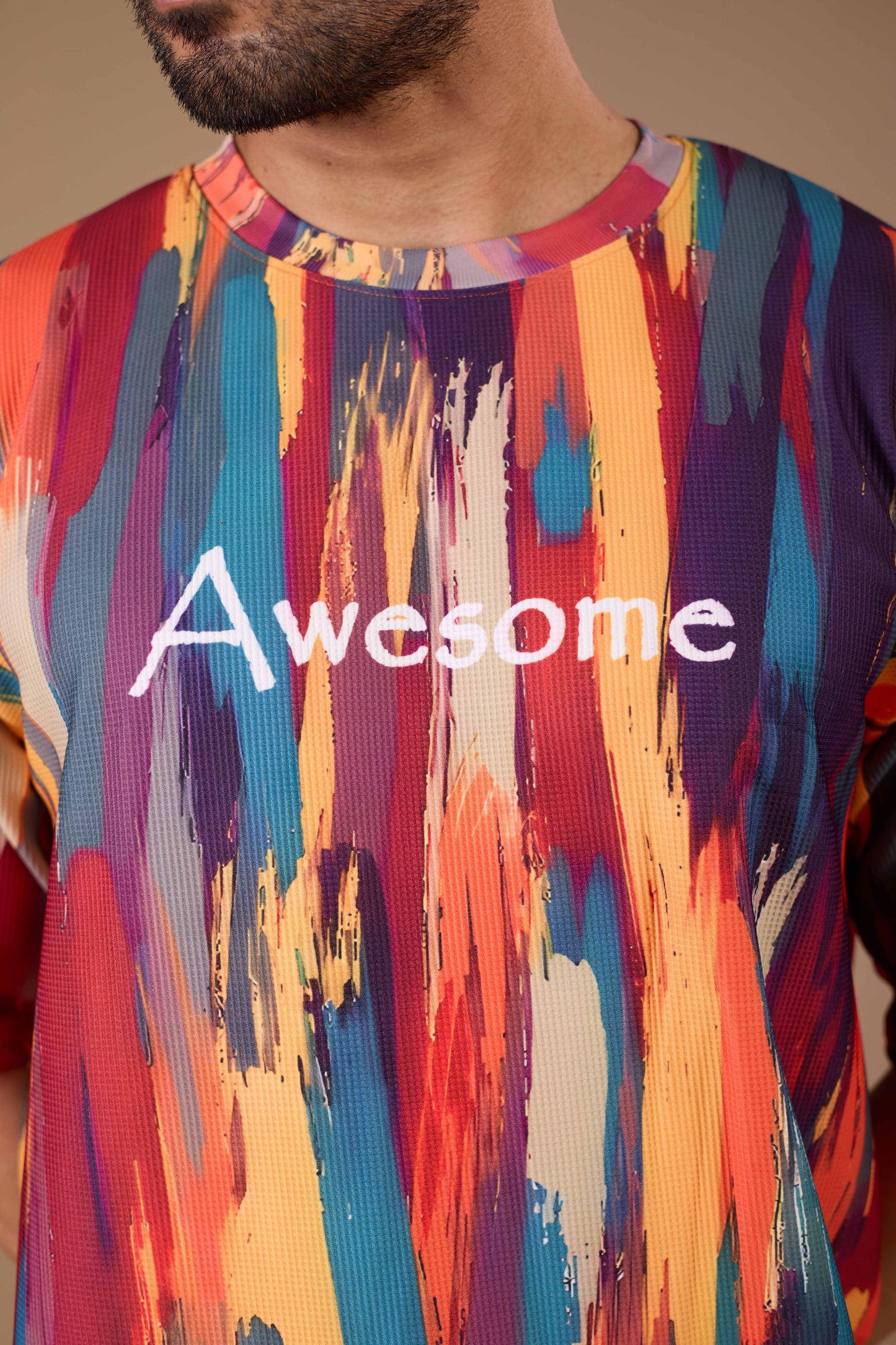 Multicolor Premium Fabric Oversized Printed T Shirt For Men