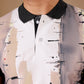 Tshirtsbuddy Mens Abstract Cityscape Print Polo Shirt For Men