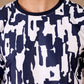 Blue Premium Fabric Oversized Printed T Shirt For Men