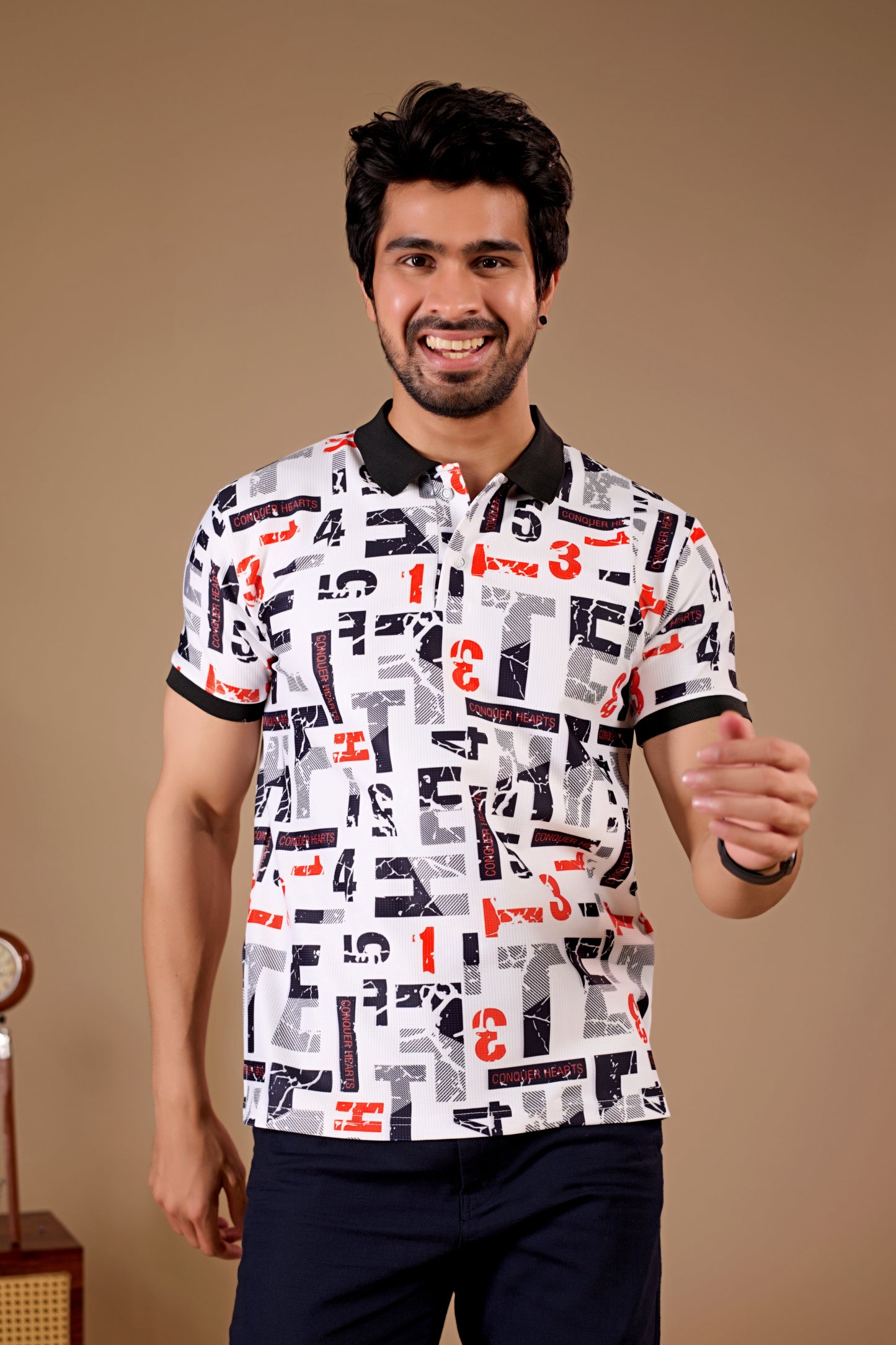 Tshirtsbuddy Men's Graffiti & Sport-Style Polo T-Shirt