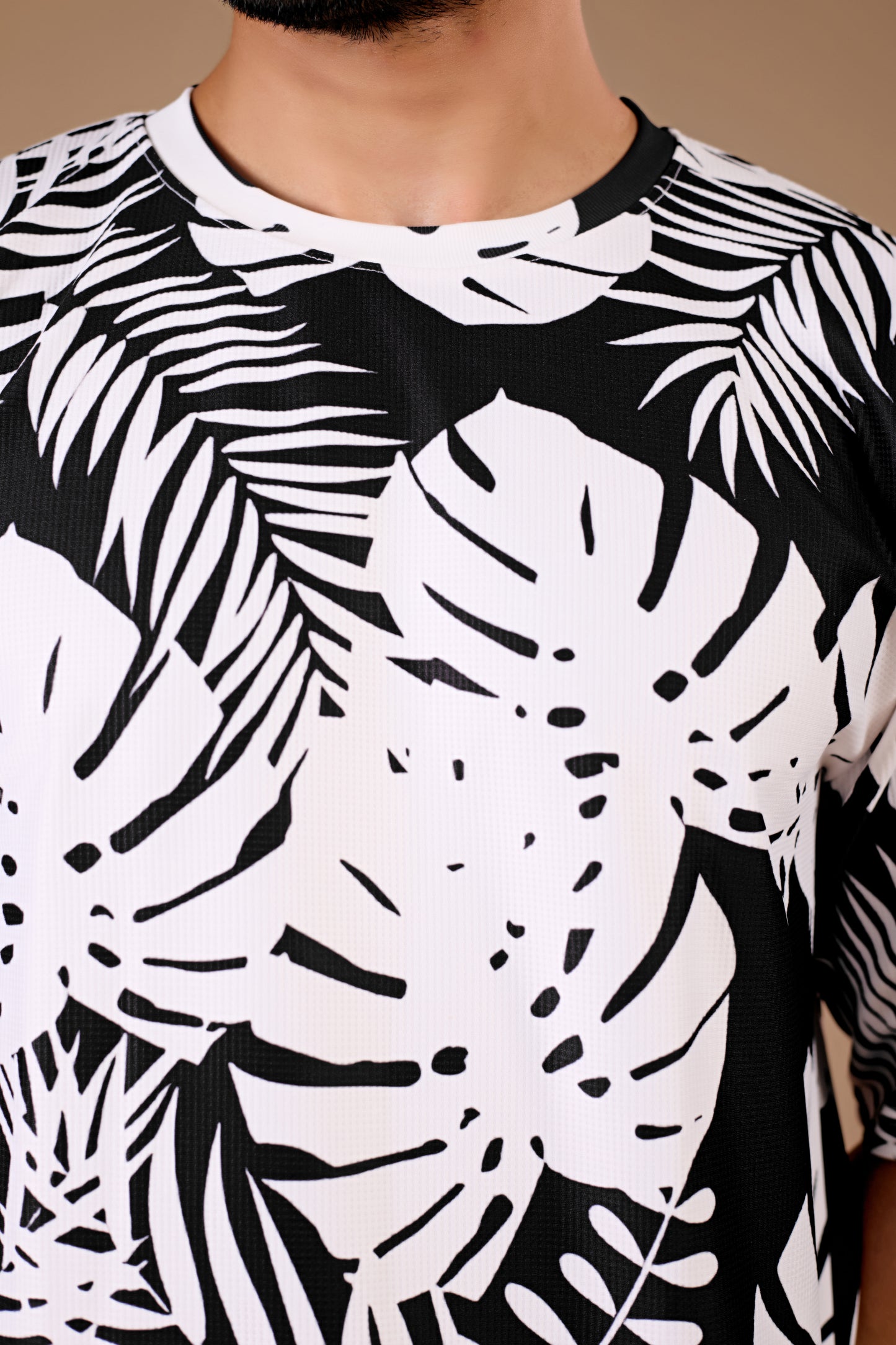 Black Premium Fabric Oversized Printed T Shirt For Men