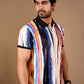 Multicolor Premium Fabric Regular Printed Polo T Shirt For Men