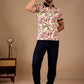 Multicolor Premium Fabric Regular Printed Polo T Shirt For Men