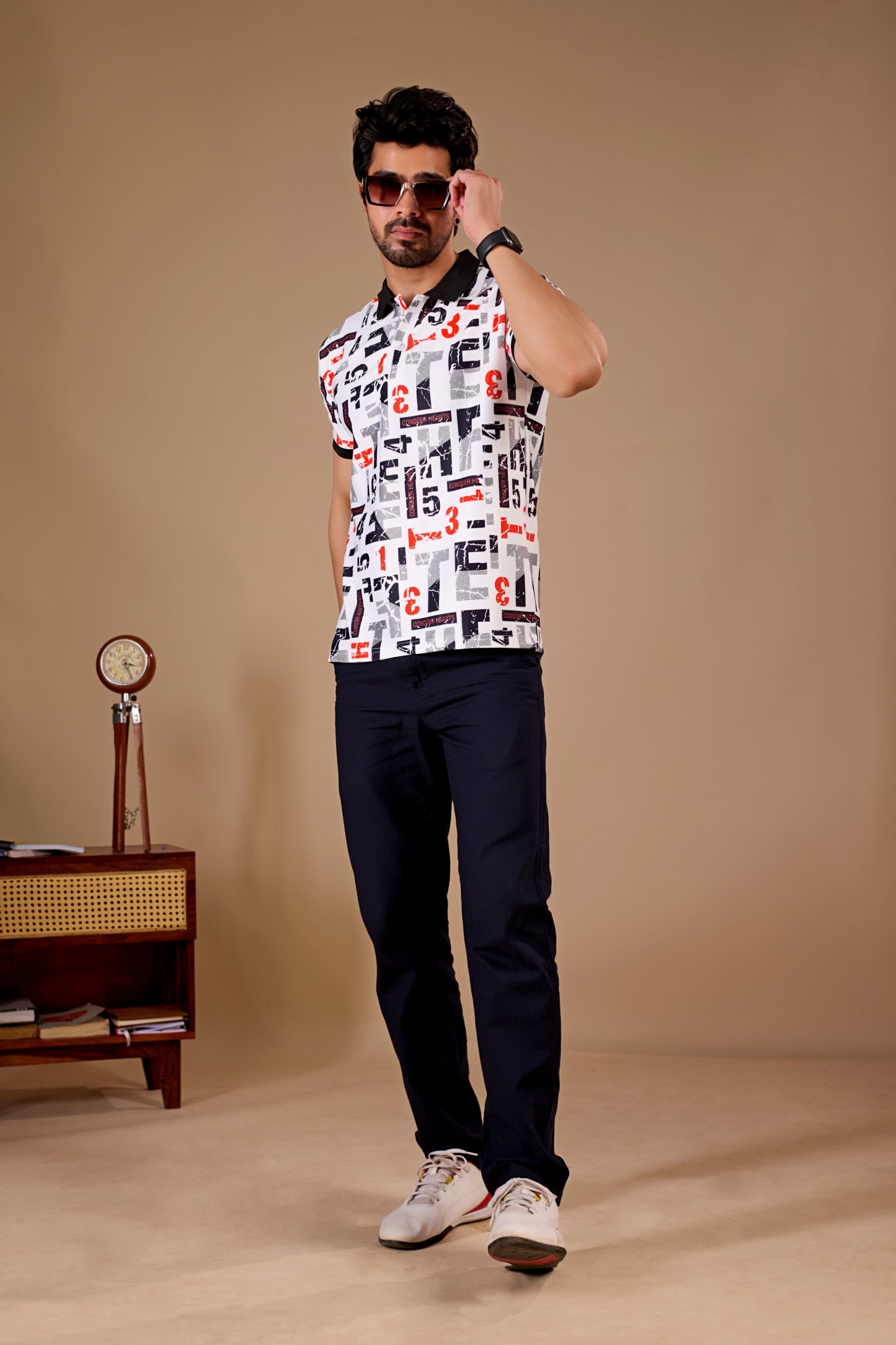 Tshirtsbuddy Men's Graffiti & Sport-Style Polo T-Shirt