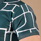 Tshirtsbuddy Mens Abstract Geometric Print Polo Shirt - Dark Teal
