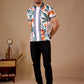 Multicolor Premium Fabric Regular Printed Polo T Shirt For Men