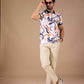 Tshirtsbuddy Men's Abstract Brushstroke Print Polo T-Shirt