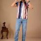 Multicolor Premium Fabric Regular Printed Polo T Shirt For Men