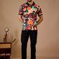 Multicolor Premium Fabric Regular Printed Polo T Shirt For Men