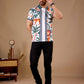 Multicolor Premium Fabric Regular Printed Polo T Shirt For Men