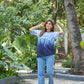 Women’s Blue & White Ombre Graphic T-Shirt