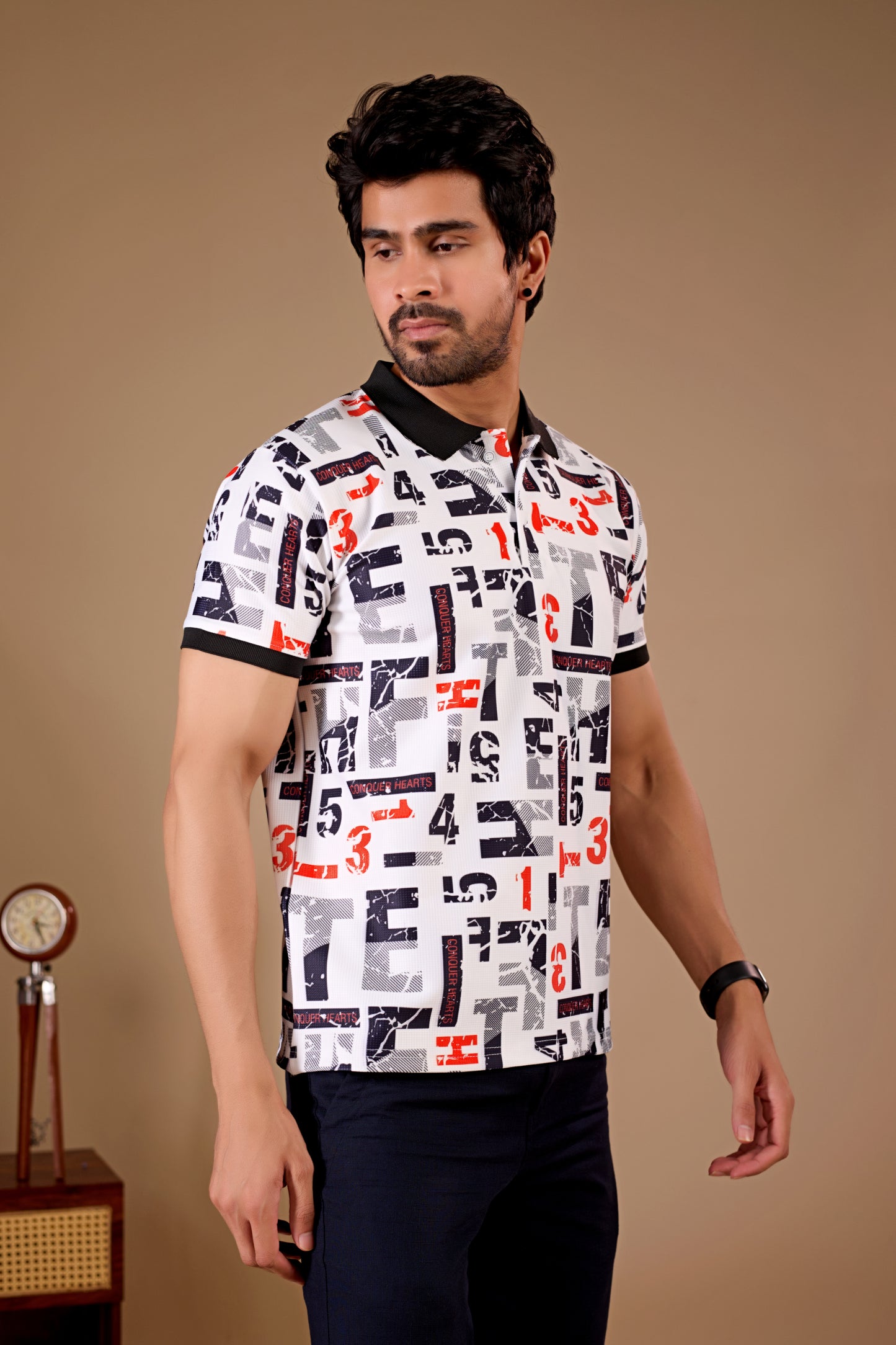 Tshirtsbuddy Men's Graffiti & Sport-Style Polo T-Shirt