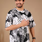 Black Premium Fabric Oversized Printed T Shirt For Men
