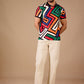Multicolor Premium Fabric Regular Printed Polo T Shirt For Men