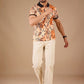 Multicolor Premium Fabric Regular Printed Polo T Shirt For Men