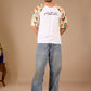 White Premium Fabric Oversized Printed T Shirt For Men