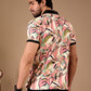 Multicolor Premium Fabric Regular Printed Polo T Shirt For Men