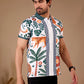 Multicolor Premium Fabric Regular Printed Polo T Shirt For Men