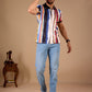 Multicolor Premium Fabric Regular Printed Polo T Shirt For Men