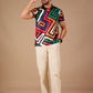 Multicolor Premium Fabric Regular Printed Polo T Shirt For Men