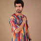 Multicolor Premium Fabric Oversized Printed T Shirt For Men