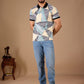 Multicolor Premium Fabric Regular Printed Polo T Shirt For Men