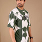 Olive Premium Fabric Oversized Printed T Shirt For Men