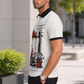 Street Side Cafe Sketch Men's Polo T-Shirt � White