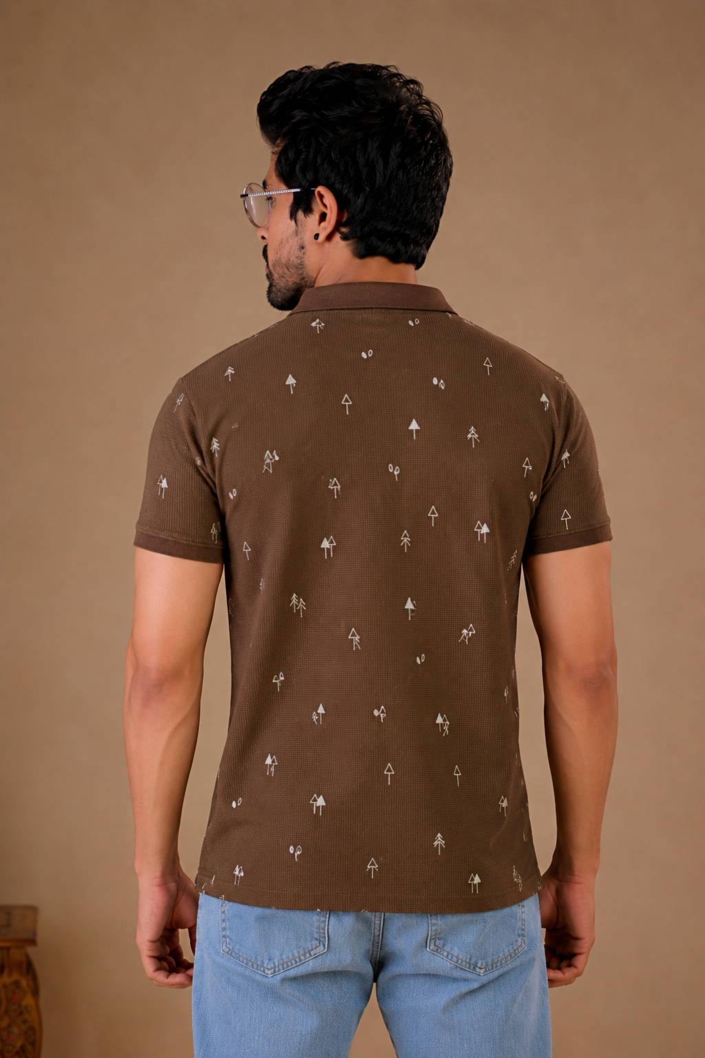 Tshirtsbuddy Mens Rustic Brown Polo T-Shirt