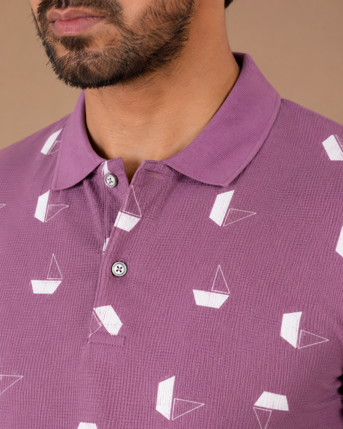 Tshirtsbuddy Men's Lavender Polo T-Shirt