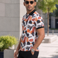 Tshirtsbuddy Men's Watercolor Abstract Shape Polo T-Shirt