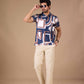 tshirtsbuddy Men's Geometric Brushstroke Pattern Polo T-Shirt