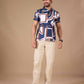 tshirtsbuddy Men's Geometric Brushstroke Pattern Polo T-Shirt