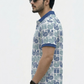 Tshirtsbuddy Men's Folk Art Bird and Floral Polo T-Shirt