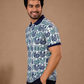 Tshirtsbuddy Men's Folk Art Bird and Floral Polo T-Shirt