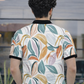 Tshirtsbuddy Men's Tropical Leaf & Feather Print Polo T-Shirt