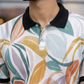 Tshirtsbuddy Men's Tropical Leaf & Feather Print Polo T-Shirt