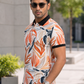 Tshirtsbuddy Men's Abstract  Floral Polo T-Shirt