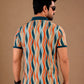 Tshirtsbuddy Men's Vintage Wavy Stripe Polo T-Shirt