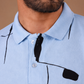 Tshirtsbuddy Abstract Print Men's Light Blue Polo T-Shirt