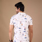 Tshirtsbuddy Men's White Nautical Sailboat Polo T-Shirt