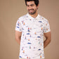 Tshirtsbuddy Men's White Nautical Sailboat Polo T-Shirt