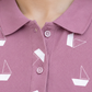 Women lavender Geometric Printed Polo T-Shirt