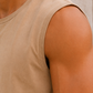 Men’s Beige Sleeveless Tank Top with Matching Shorts