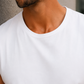 Men’s White Sleeveless Tank Top with Black Shorts